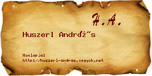 Huszerl András névjegykártya